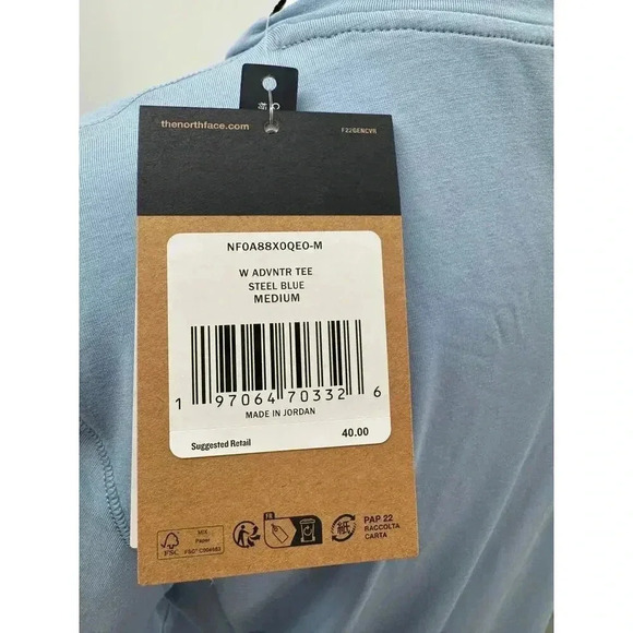 The North Face Women's Adventure Crew Neck Shirt Steel Blue Size M FlashDry-XD - Picture 6 of 7